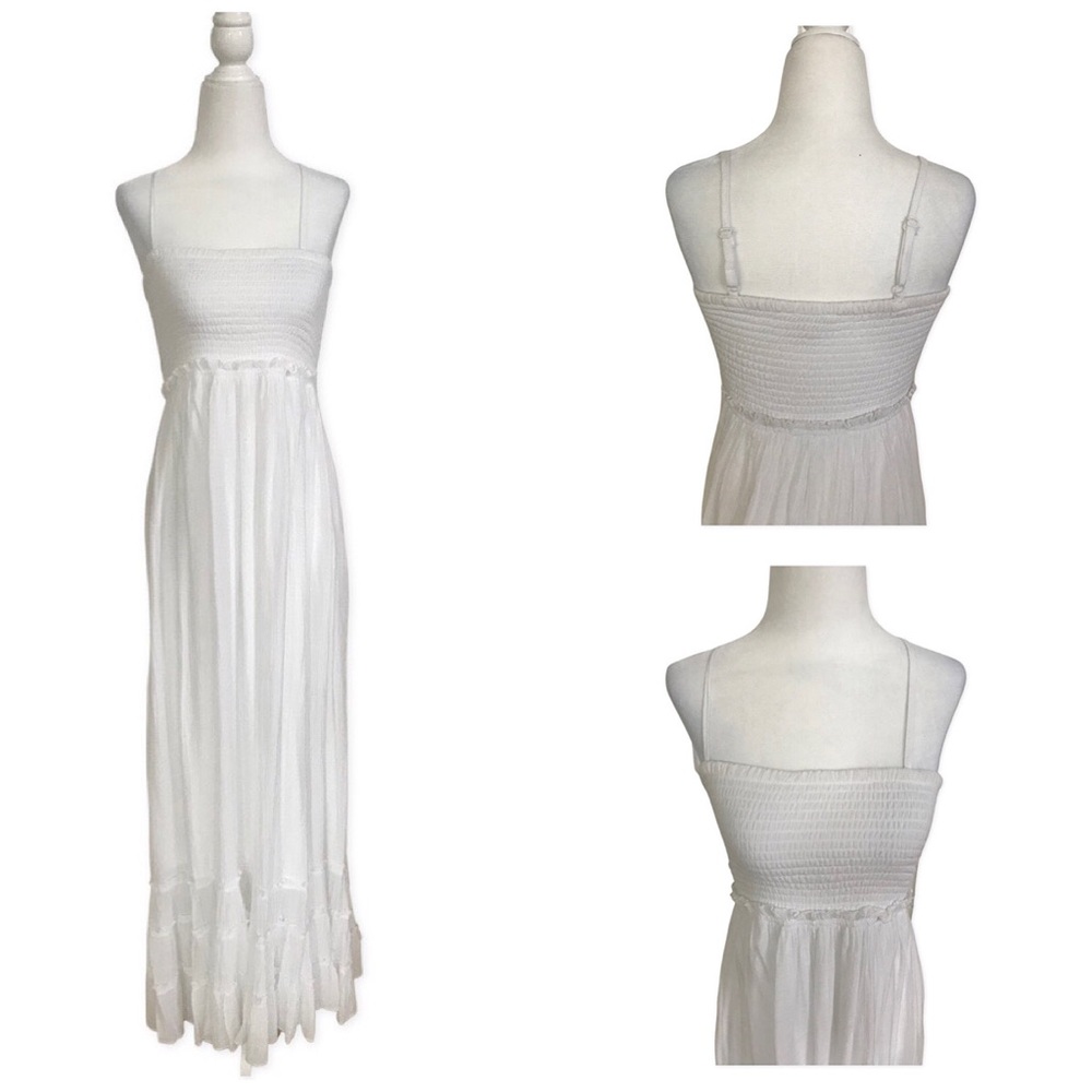 Kings Road White Spaghetti Strap Maxi Dress